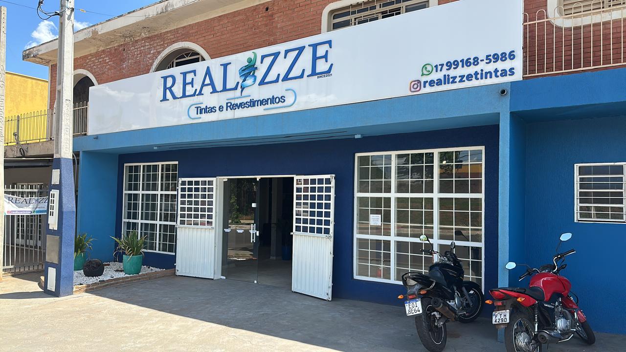 Fachada da loja Realizze Tintas e Revestimentos